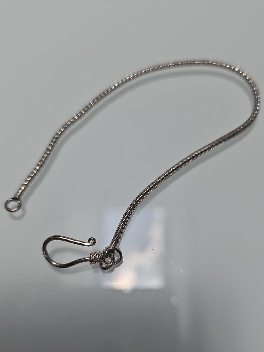 Sterling Silver Braided Rope Chain Necklace - Silver